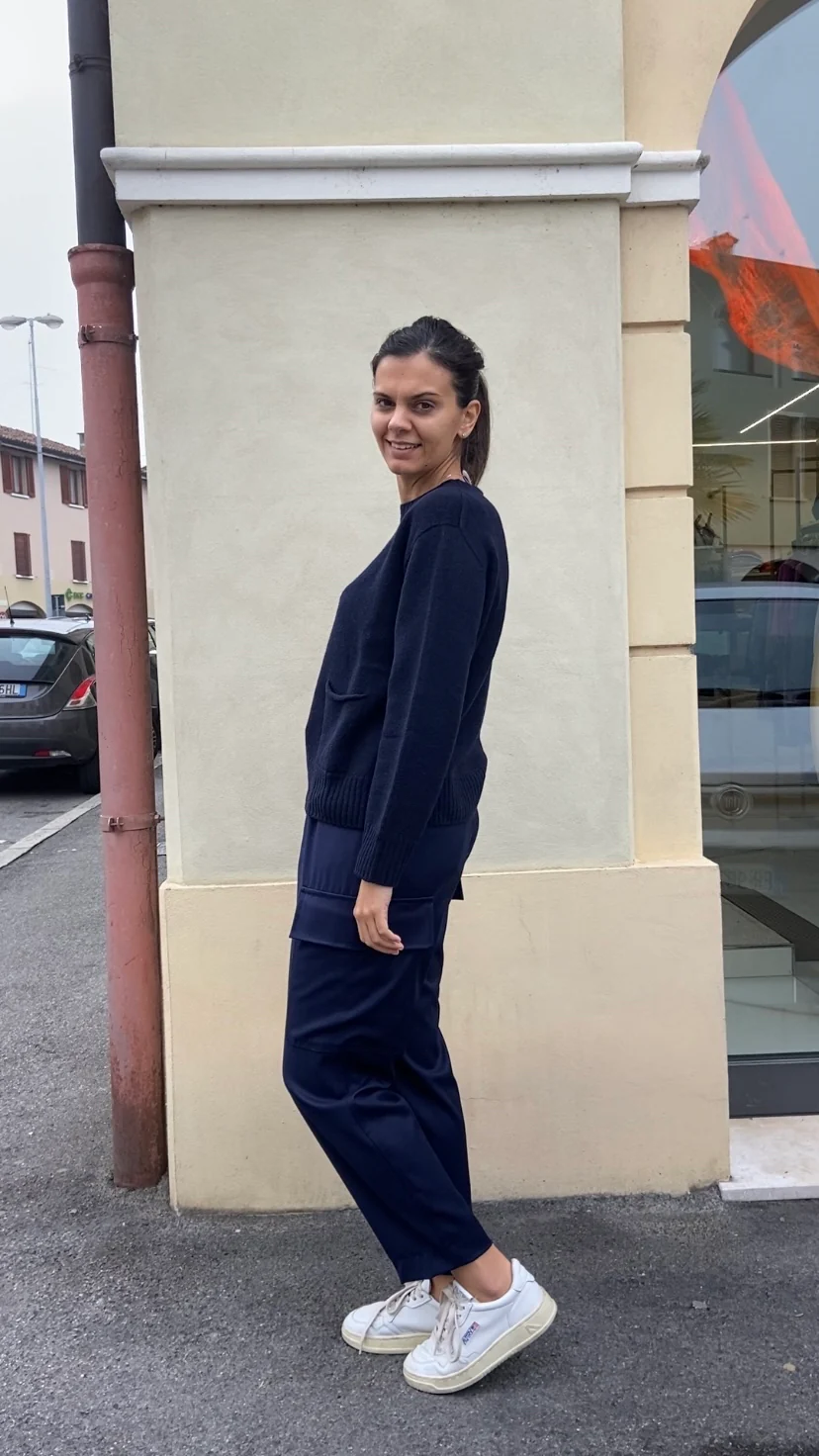 HAVEONE - PANTALONE TASCONATO - BLU - immagine 3