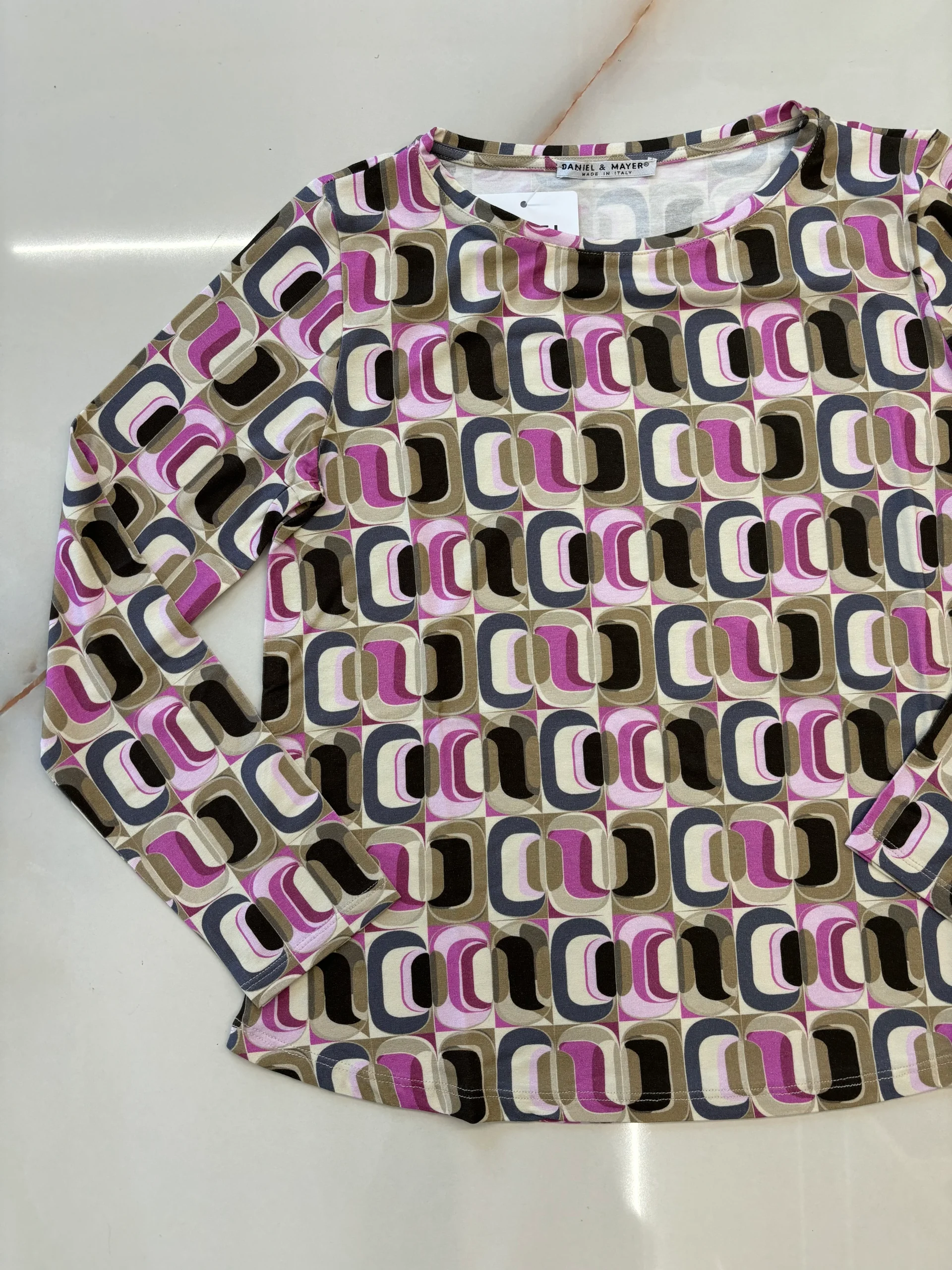 DANIEL & MAYER - MAGLIA in viscosa - OVALI ROSA - immagine 3