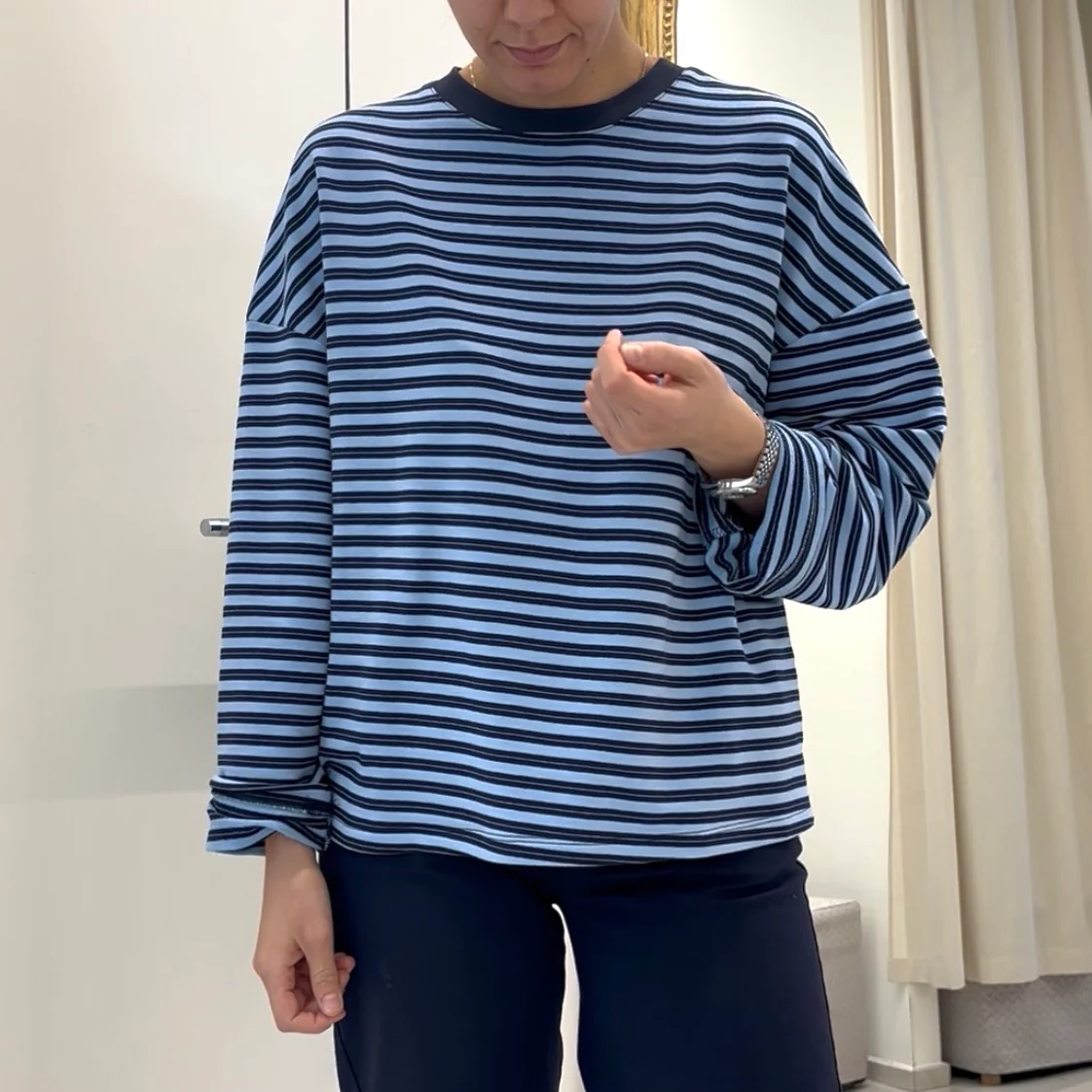 TENSIONE IN - FELPA RIGATA - BLU - immagine 4