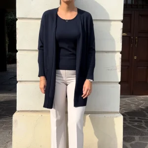 DANIEL & MAYER - CARDIGAN LUNGO - BLU