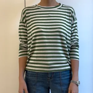SUSY MIX - MAGLIA RIGATA - VERDE