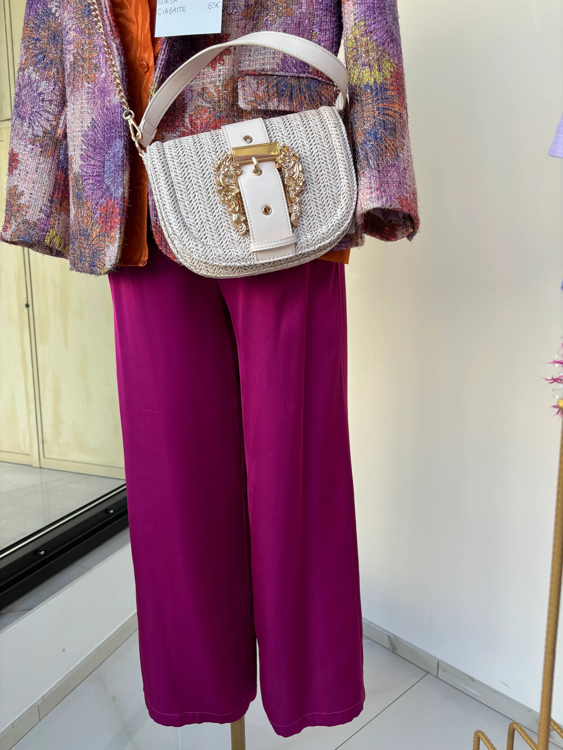 BORSA - LAVORATA - PANNA - immagine 5