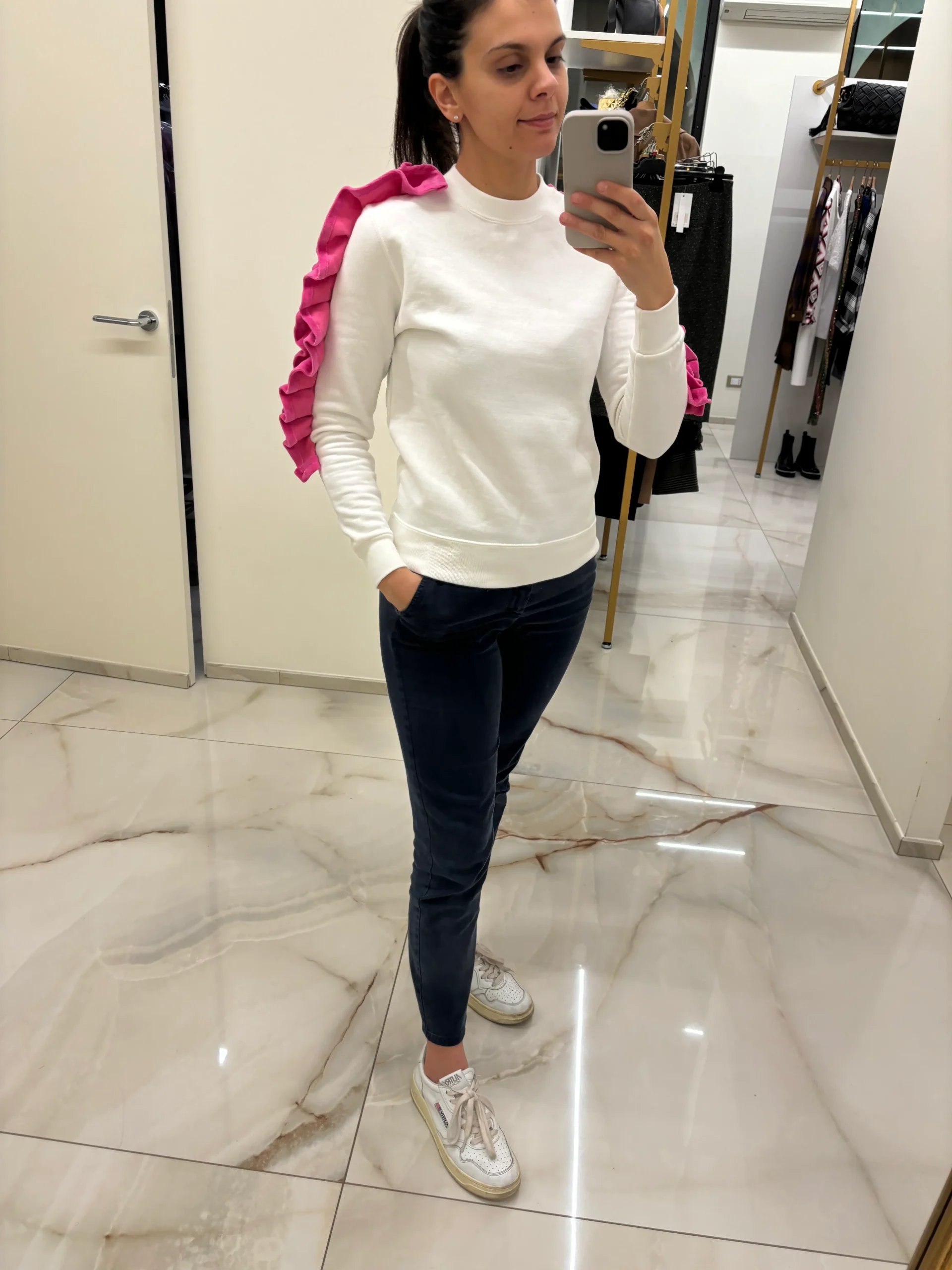 FELPA CON ROUGE - ROSA - immagine 9