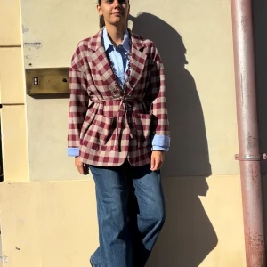 SOUVENIR - GIACCA CON CINTURA - BOURGOGNE