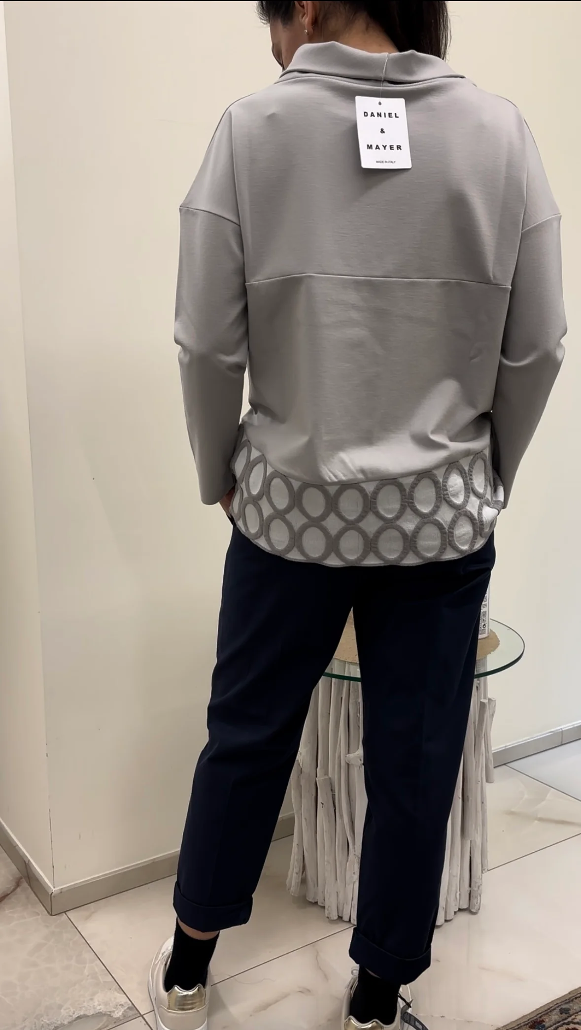 DANIEL & MAYER - MAGLIA RICAMO - GRIGIA - immagine 9