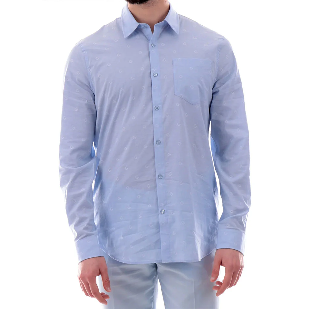 Guess camicia da uomo con logo all over M5RH05WFXX1