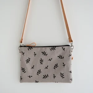 Tracolla GELSOMINO grigio perla germogli