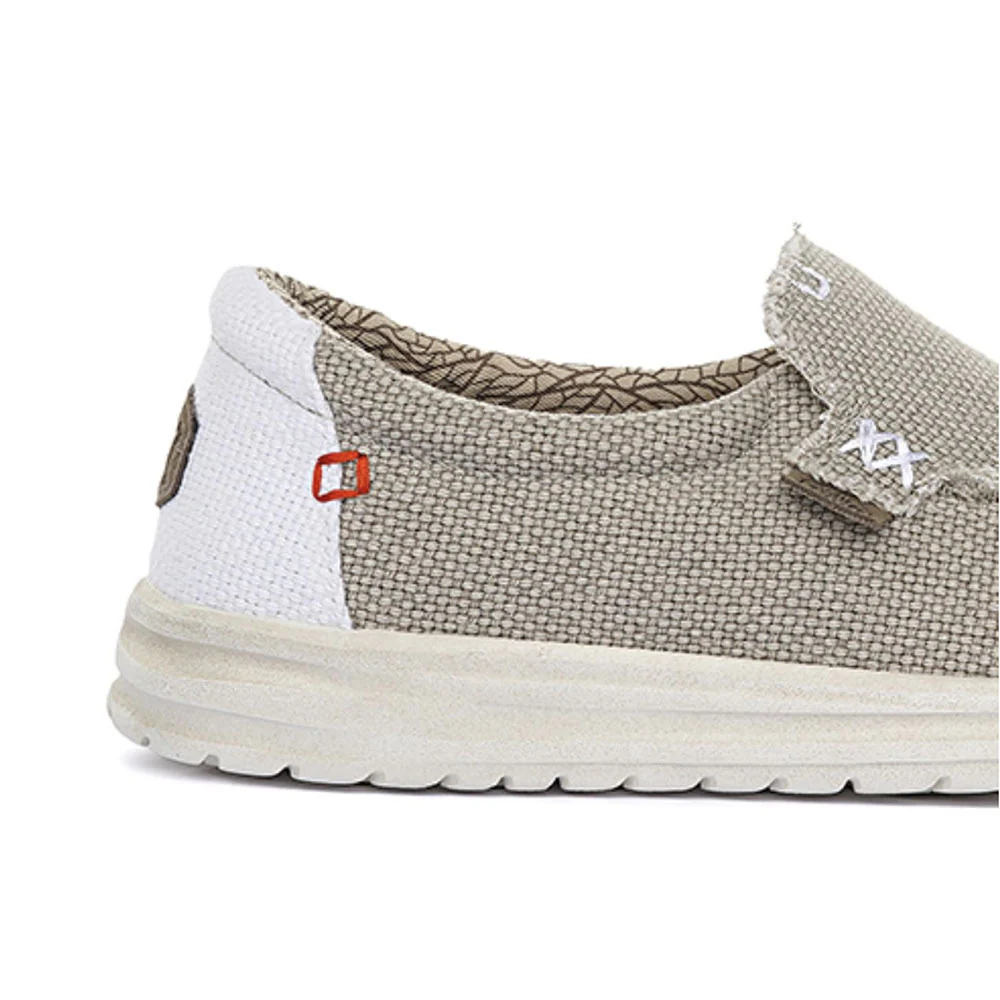 Hey Dude Mocassino da uomo beige in tessuto - immagine 4