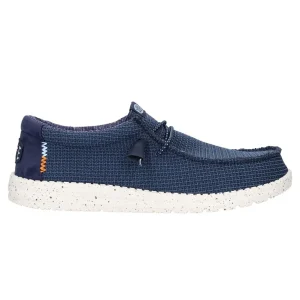 Hey Dude mocassino da uomo blu in tessuto 40403