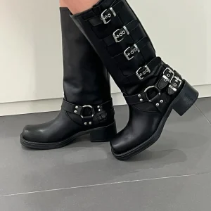 Biker In Pelle Con Fibbie Tacco Cm 5 Ovye - Ovye' cod. NI7176VIT