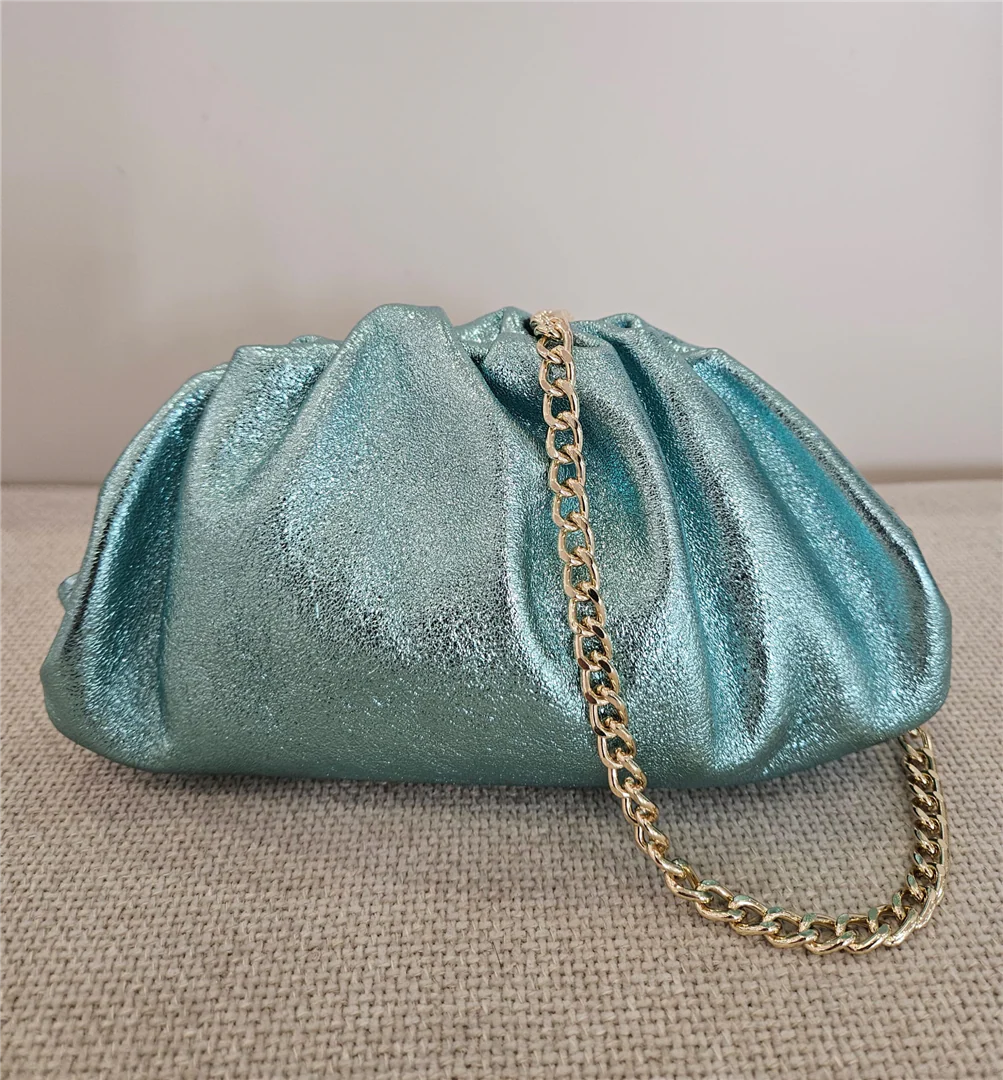 Borsa Pasticcino Piccola Laminata Con Tracolla Dorata - Divisione Chickster's cod. M3540 - immagine 8