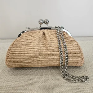 Borsa Pasticcino In Rafia Piccola Con Tracolla Lung. 24cm H 13cm - Divisione Chickster's cod. M3545
