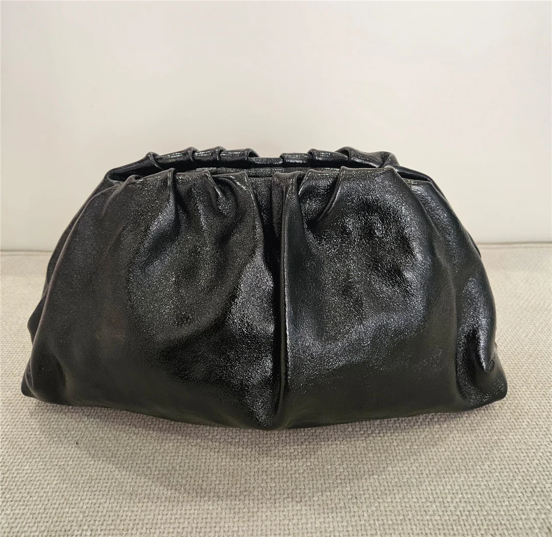 Borsa Pasticcino Grande Laminata Con Tracolla Argento E Pelle - Divisione Chickster's cod. M3539 - immagine 8