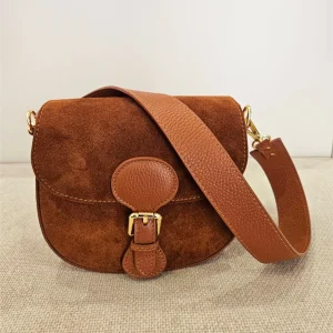 Borsa Scamosciata Con Fibbia E Tracolla Lung,20 H.cm 17 - Divisione Chickster's cod. M3562