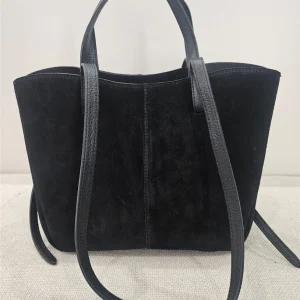 Borsa Shopper In Pelle Scamosciata Lung. Cm 27 H. Cm 25 - Divisione Chickster's cod. M3565