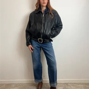 – Giubbotto In Ecopelle Con Cintura - Haveone cod. KVS_P064