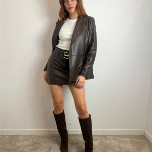 Giacca Ecopelle Taglio In Vita E Maniche - Haveone cod. JMI_P026