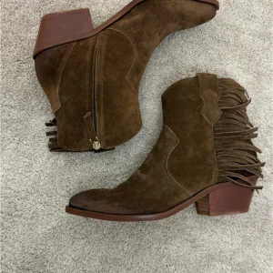 Ovye Texano Basso In Camoscio Con Frange E Zip Laterali - Ovye' cod. 25/RG228FCAM