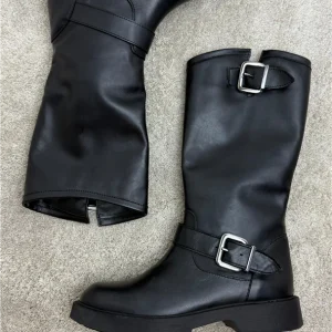 Biker In Pelle Con Fibbie - Via Mondana cod. VMD001