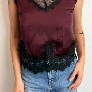 Top Satin Profili Pizzo - Vicolo cod. TF1250