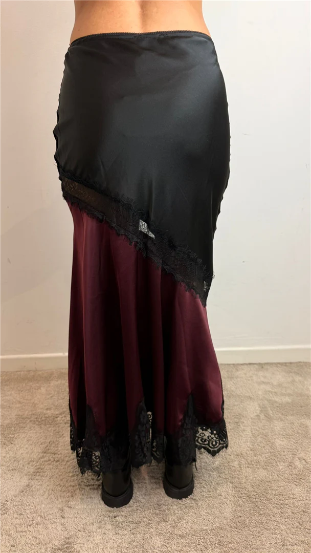 Gonna Satin Bicoloe Con Pizzo - Vicolo cod. TF1249 - immagine 3