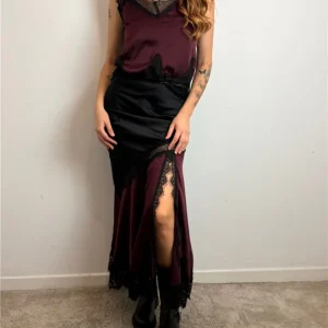 Gonna Satin Bicoloe Con Pizzo - Vicolo cod. TF1249