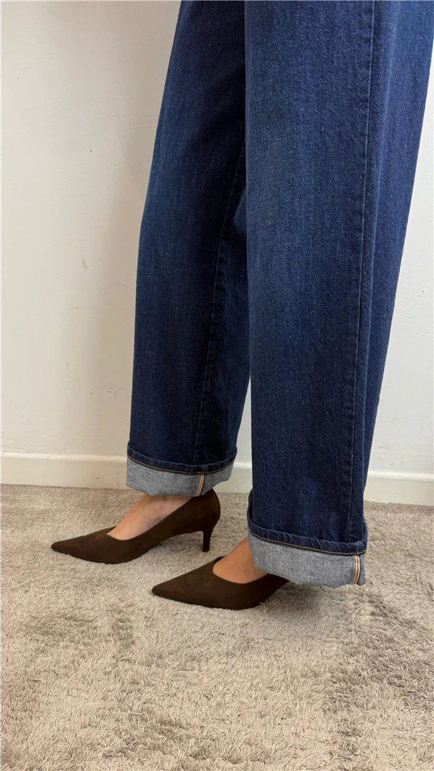 ' Decollete In Camoscio Tacco Cm 7 - Ovye' cod. 25/NCBRUNACAM - immagine 6