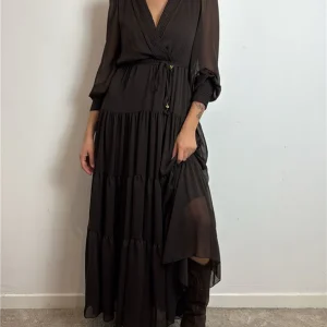 Abito Lungo In Voile Con Scollo A V - Philia Loft cod. S01E0093