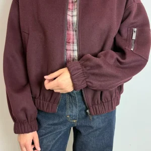 Bomber Colletto Rotonto Con Elastico In Vita E Sui Polsi Con Zip Su Manica Sx - Vicolo cod. TF0076