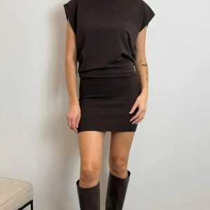 Abito Corto Giromanica In Maglina - Vicolo cod. 22182F