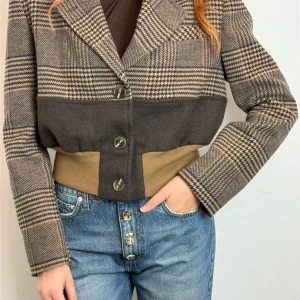 Giacca Corta Check Con Chiusura Centrale - Vicolo cod. TF1680