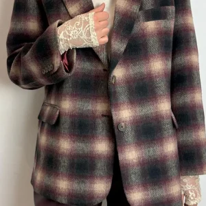 Blazer Over In Panno Check - Vicolo cod. TF1776