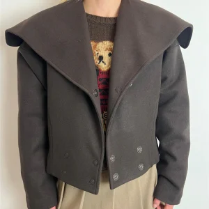 Cappa Crop Con Maxi Rever Eleganza E Stile Contemporaneo - Souvenir cod. W38S0260