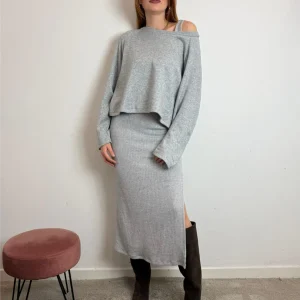 Abito Lungo Con Top Efetto Felpa - Haveone cod. AMA_P096