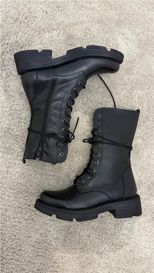 Anfibio In Pelle Con Zip Laterale Platform Cm 5 - Via Mondana cod. ADELE - immagine 4