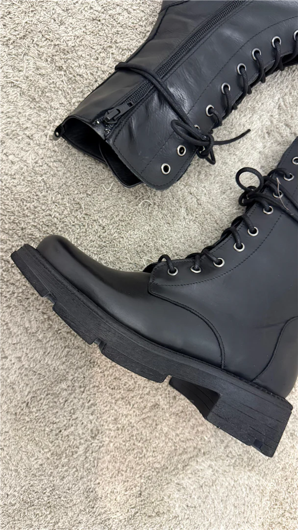 Anfibio In Pelle Con Zip Laterale Platform Cm 5 - Via Mondana cod. ADELE - immagine 5