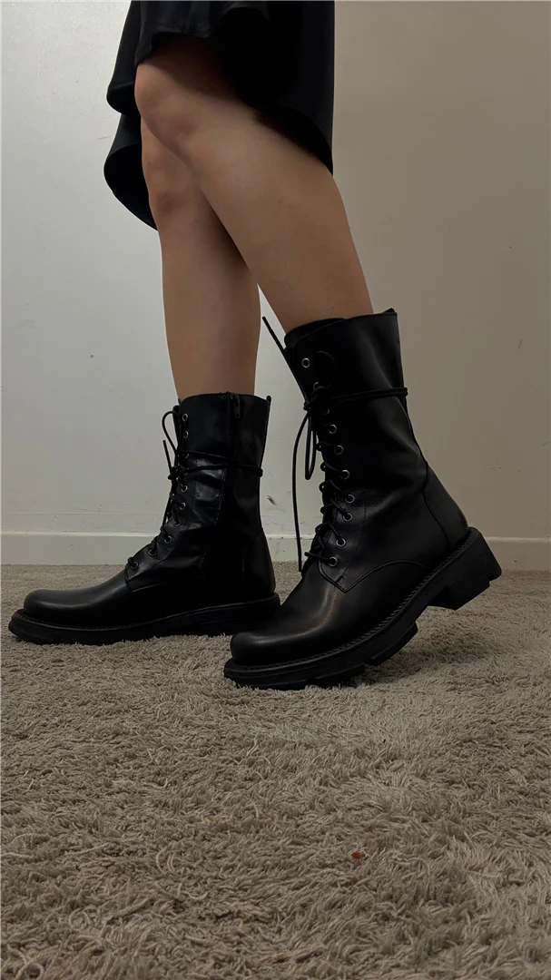 Anfibio In Pelle Con Zip Laterale Platform Cm 5 - Via Mondana cod. ADELE - immagine 2