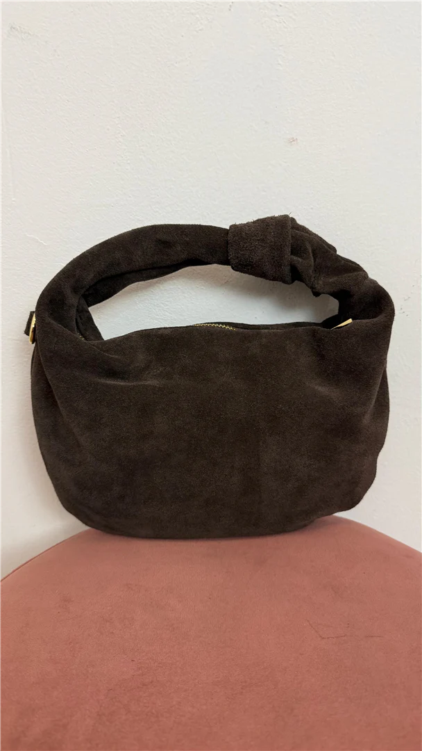 Borsa Luna Nodo In Camoscio Con Tracolla Lunga - Divisione Chickster's cod. M3589