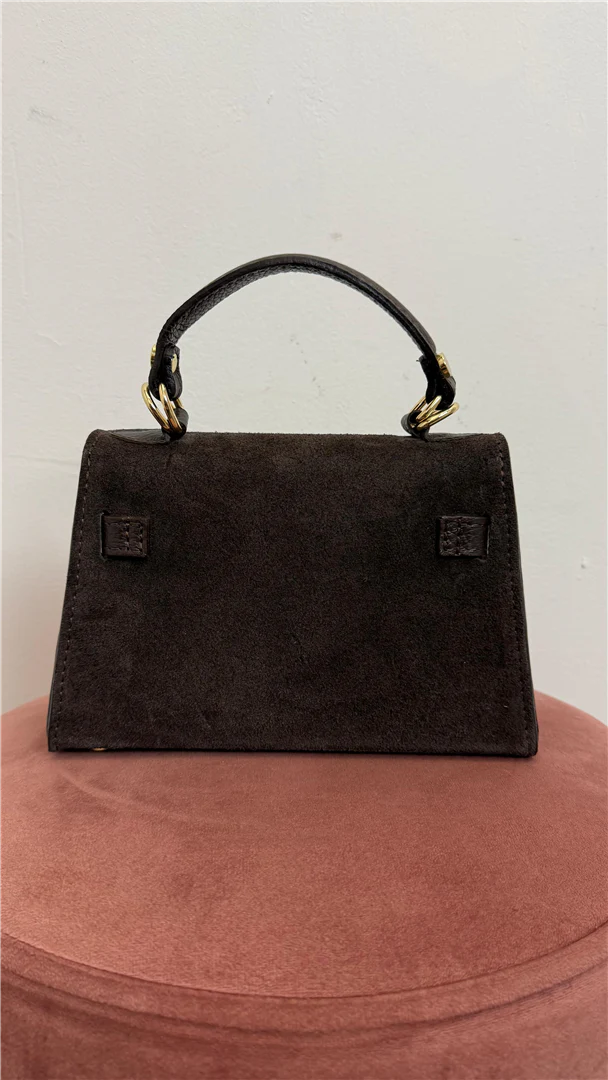 Borsa Mini Tipo Kelly In Camoscio Con Lucchetto - Divisione Chickster's cod. M3591 - immagine 3