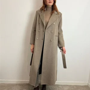 Cappotto Over Strutturato Con Spalline E Cintura - Haveone cod. KCT_P013