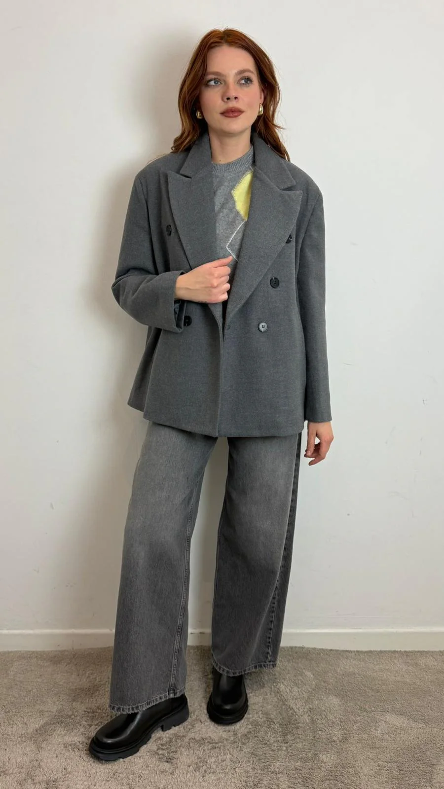 Giacca Cappotto Over Doppiopetto Bottoni Tono Su Tono - Vicolo cod. TF2162 - immagine 3