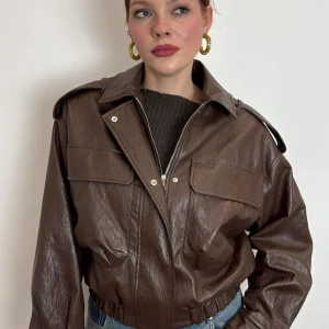 Bomber In Ecopelle Effetto Leather - Vicolo cod. TAB0358