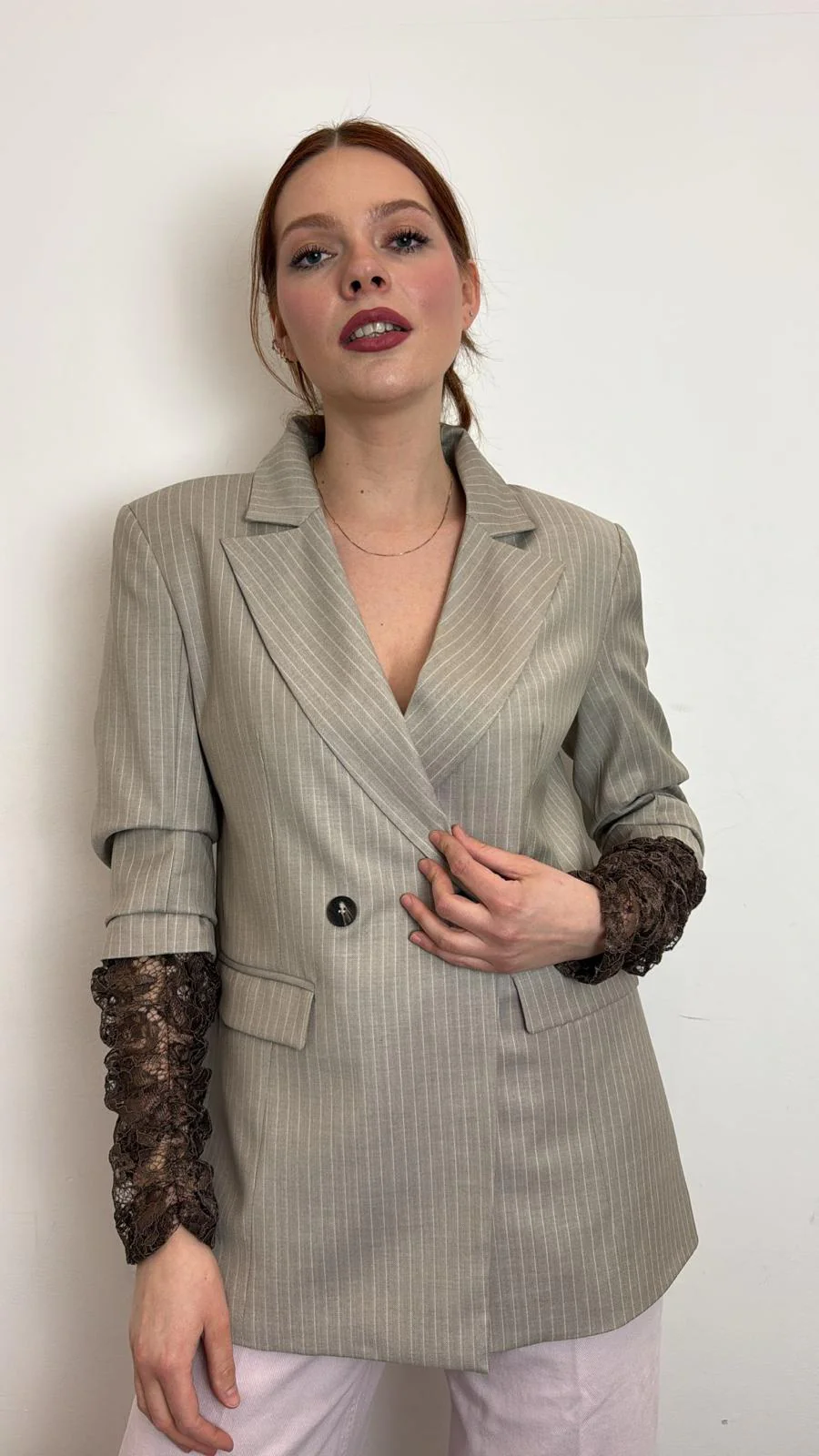 Giacca Gessata Pizzo - Haveone cod. JGE_Q028