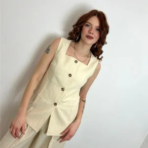 Gilet Misto Lino A Righe - Grace & Mila Paris cod. VIC