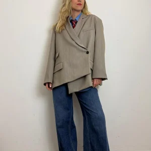 Blazer Over Fiammato Con Chiusura Asimmetrica Haveone - Vicolo cod. TAB1043