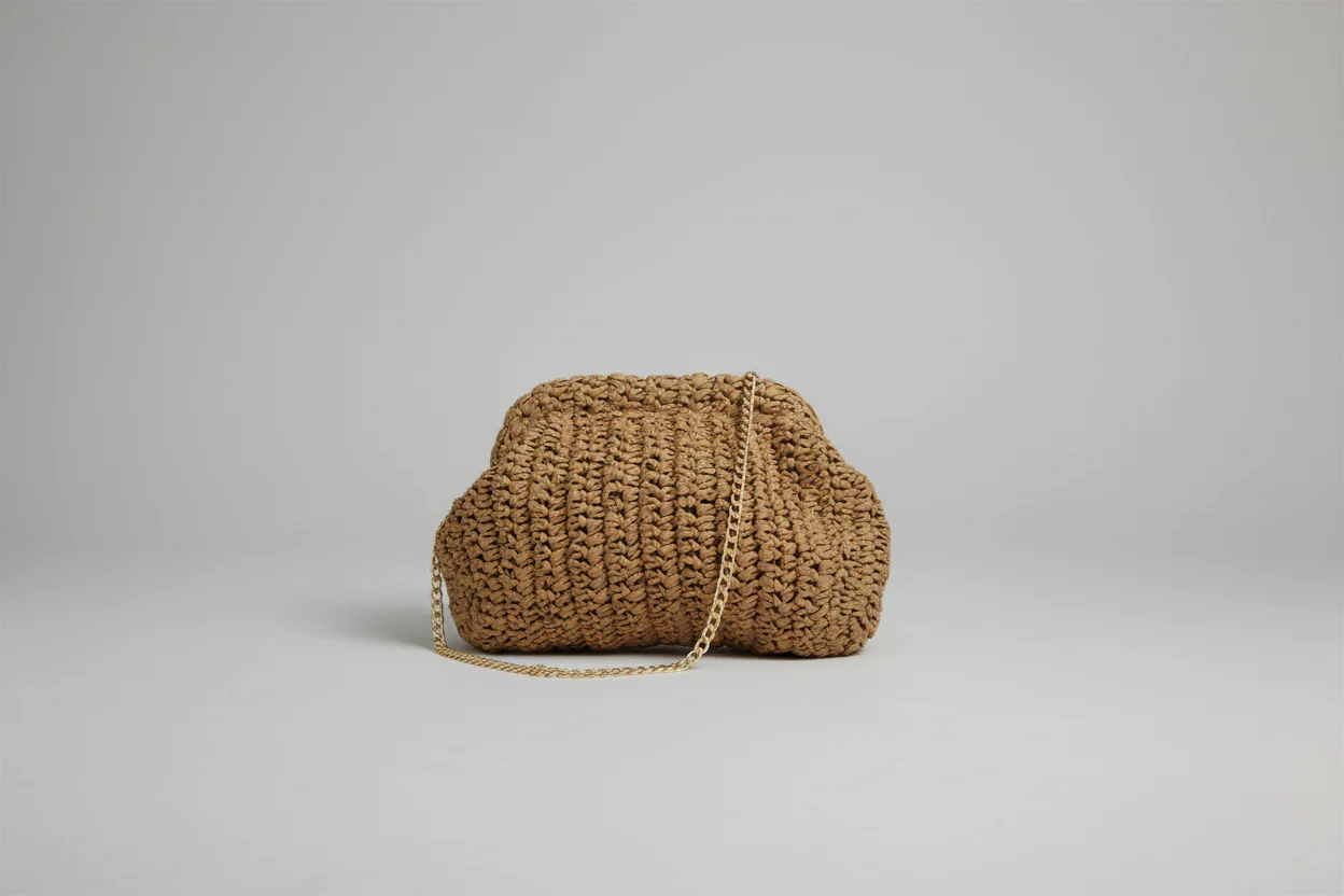 Borsa Pasticcino In Rafia Con Tracolla - Divisione Chickster's cod. M3598 - immagine 3