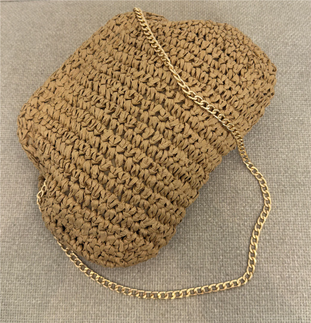 Borsa Pasticcino In Rafia Con Tracolla - Divisione Chickster's cod. M3598 - immagine 4