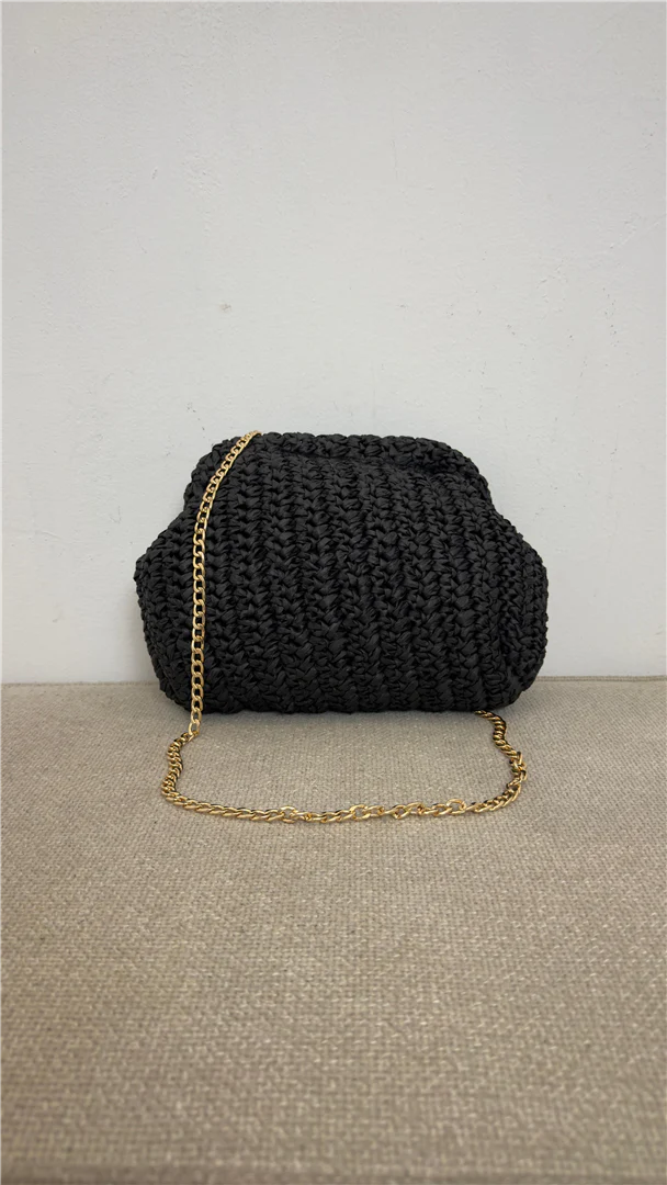 Borsa Pasticcino In Rafia Con Tracolla - Divisione Chickster's cod. M3598 - immagine 5