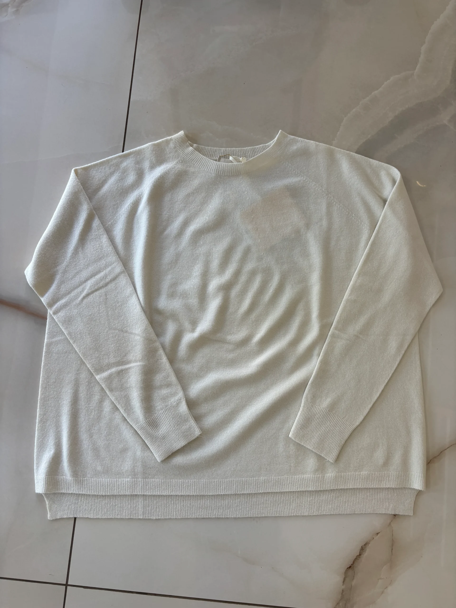 ANGELA DAVIS - MAGLIONCINO GIROCOLLO - GIULIA RI9PA12 - PANNA - immagine 4