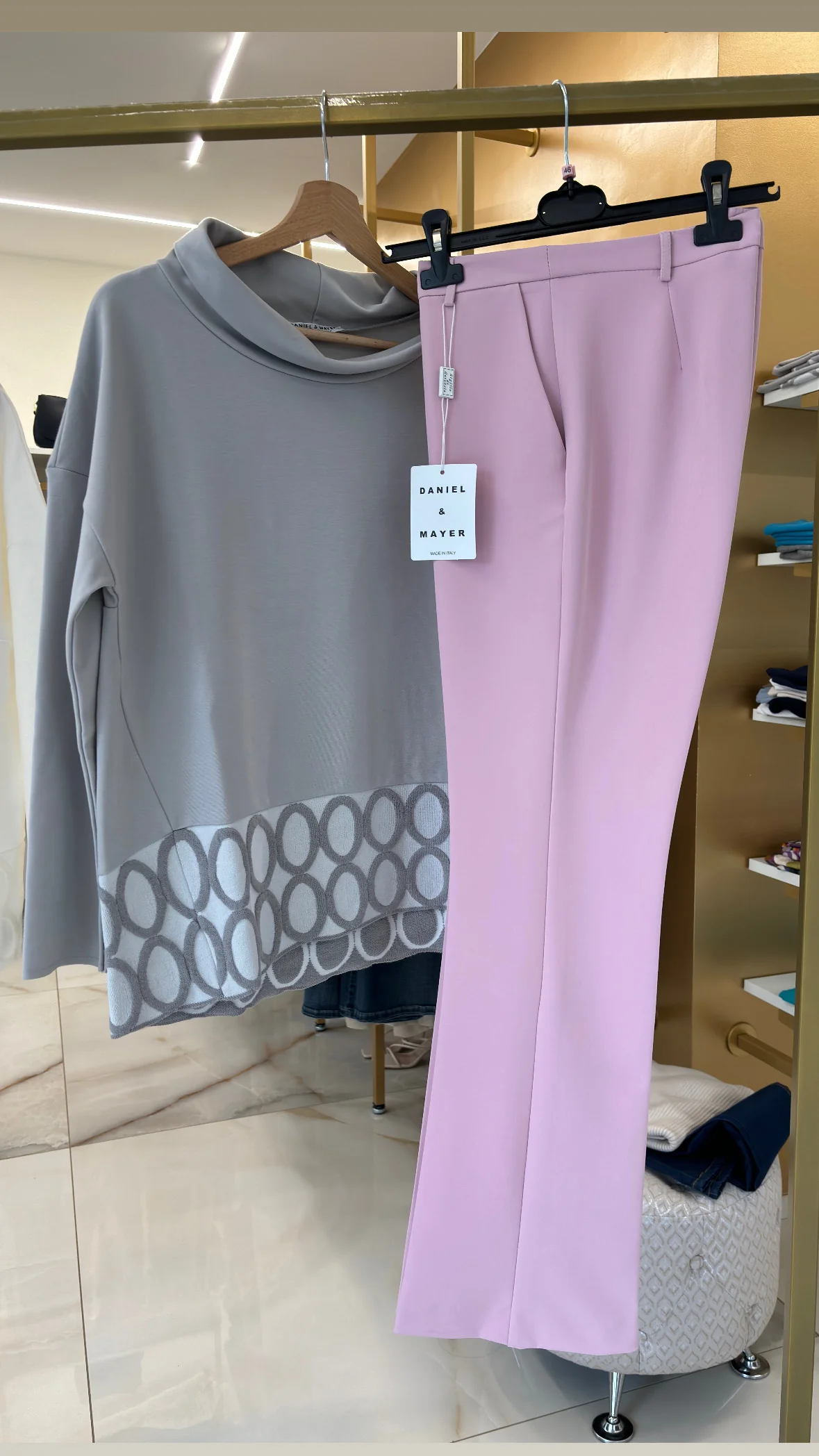 DANIEL & MAYER - MAGLIA RICAMO - GRIGIA